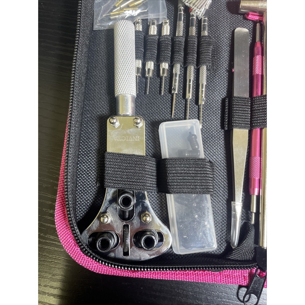 Invicta ITK-008 Watch Travel Repair Kit Tool Set Pink/White New In Box - Picture 6 of 11